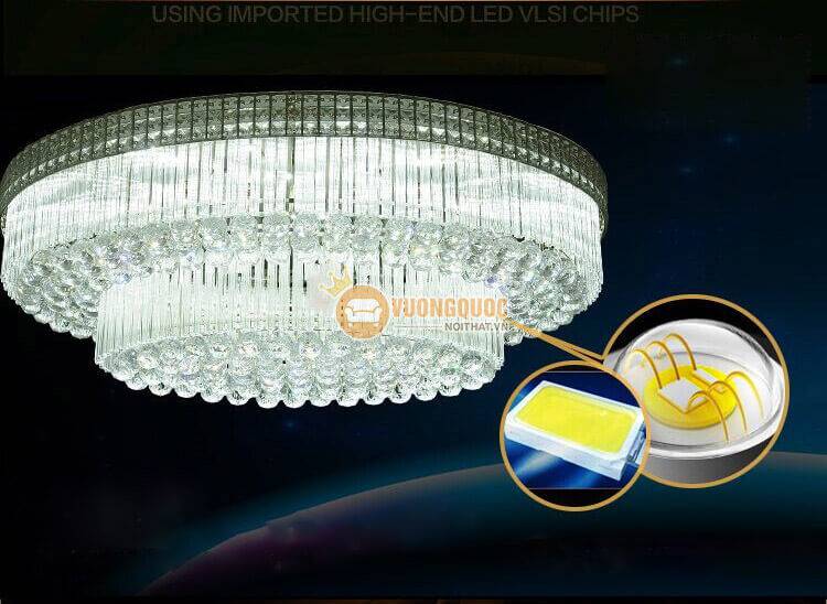 Đèn ốp trần pha lê đẹp long lanh CM277-2